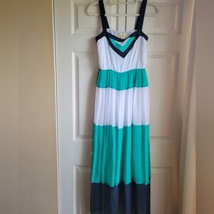 Banana Republic Pleated Sheer Maxi Dress